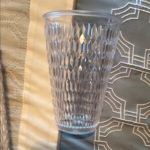 Vintage set of eight plasticware diamond pattern cups